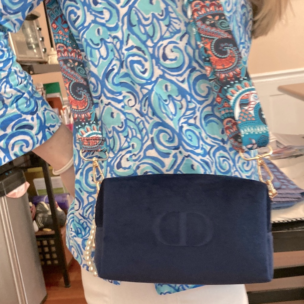 Dior Beauté trousse / pouch by Parfums Christian Dior with strap & extras